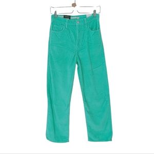 LEVI'S Green Ribcage Straight Ankle Corduroy Pant Size 26